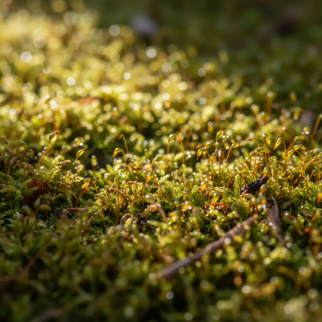 Moss texture close up