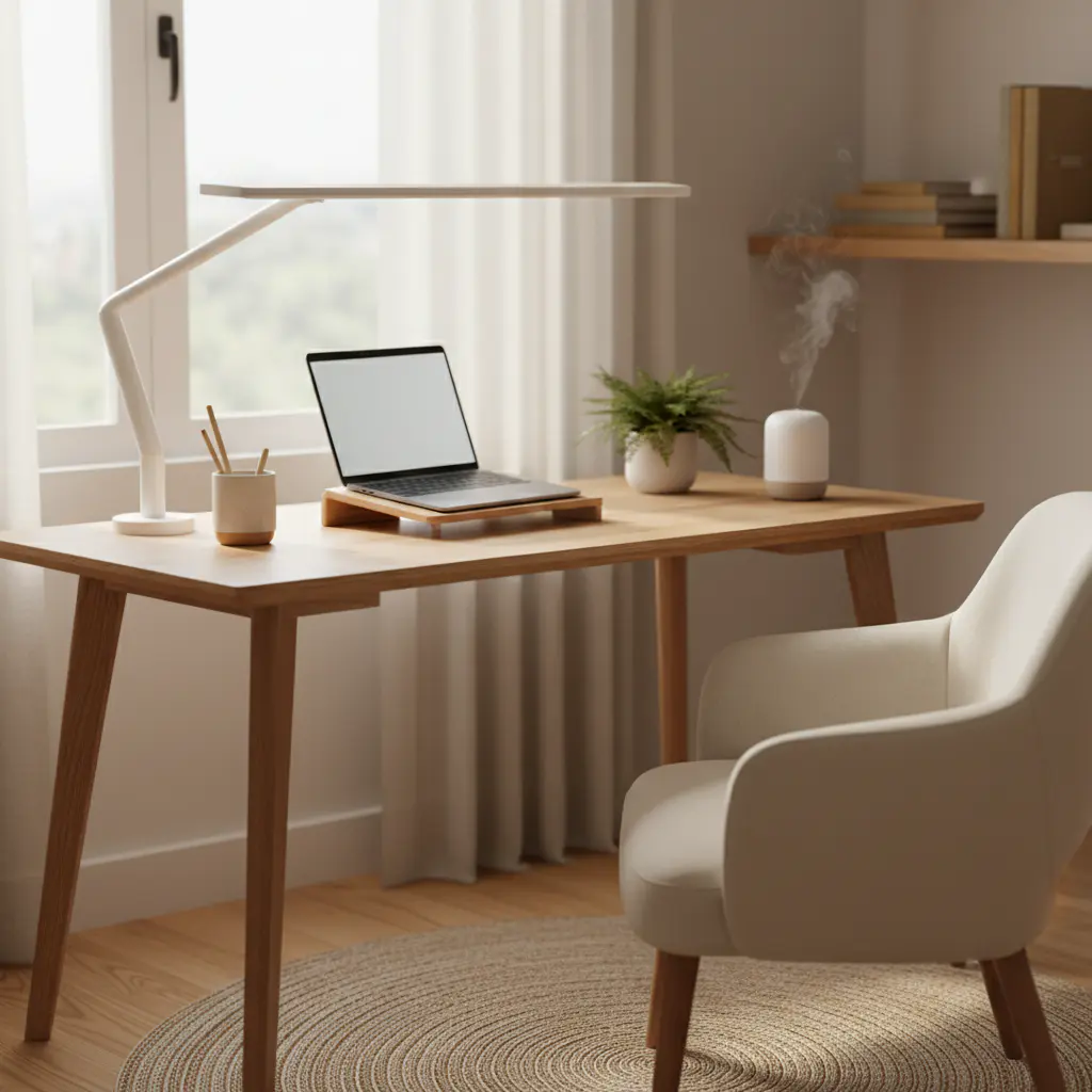 Home office desk setup